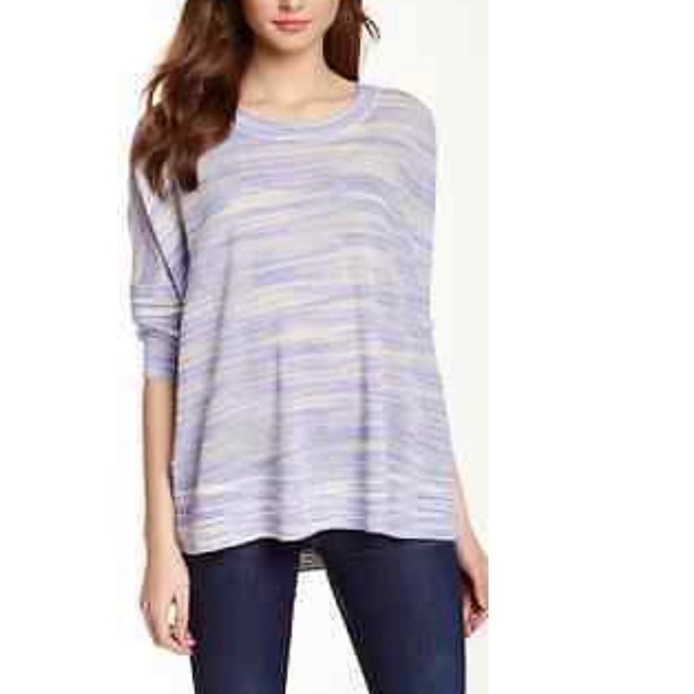 Splendid Purple Space Dyed Loose Knit Sweater